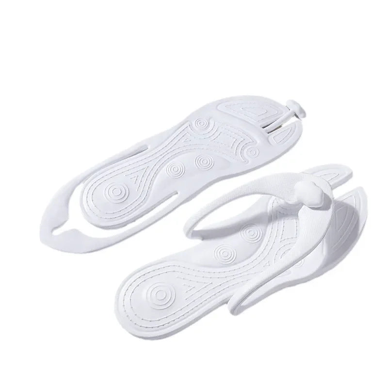 Folding slippers summer travel portable outdoor swimming seaside beach disposable flip flops hotel travel slippers