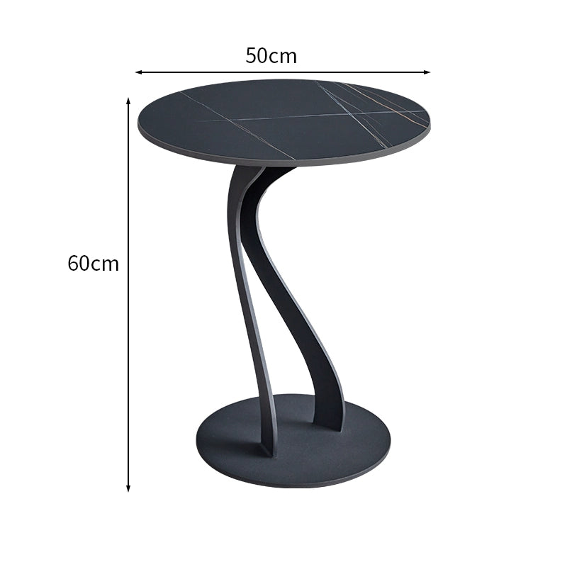 Italian light luxury corner table sofa side table creative rock slab side table balcony small round table casual simple coffee table bed sideboard