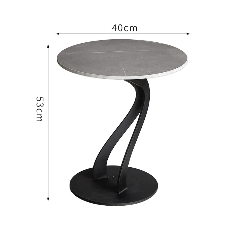 Italian light luxury corner table sofa side table creative rock slab side table balcony small round table casual simple coffee table bed sideboard