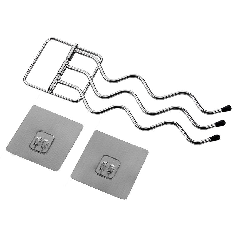 1384 Bathroom Towel Bath Towel Rack 180 Degree Rotatable Towel Rack No Punching Stainless Steel Kitchen Rag Rack