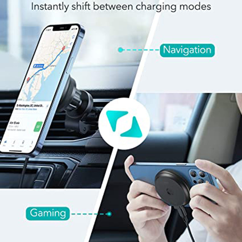 For iphone12 car magnetic wireless power bank magsafe pop-up charger 15W fast
