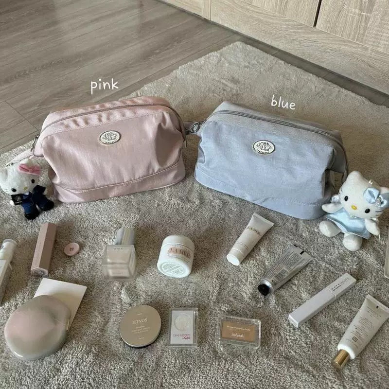 Homemade "Little Milk Candy" cosmetic bag waterproof travel toiletry bag Large capacity carry-on bag inner bag storage bag