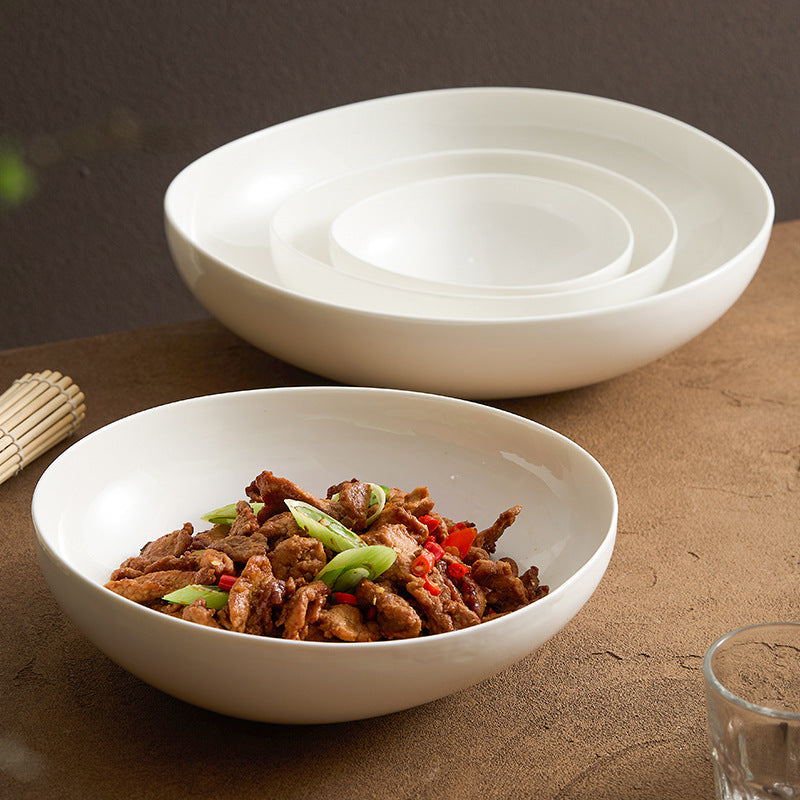 Meteor Strange Stone Deep Bowl Large Hotel Tableware Japanese Style Soup Bowl Home 2023 New Ceramic Fruit Salad Bowl