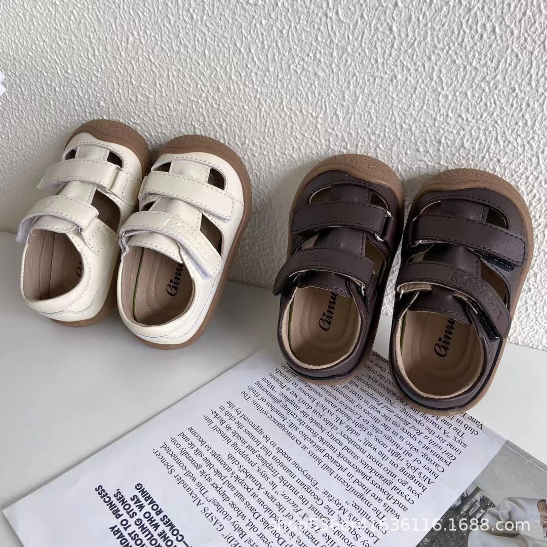Children's sandals, spring and summer baby shoes, soft soles, non-slip baby toddler shoes, boys' single shoes, 1-2 years old, girls' shoes