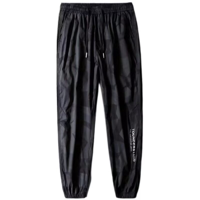 Pants worn by men for work, camouflage, wear-resistant dirty construction clothes, work pants, breathable ice silk casual work pants