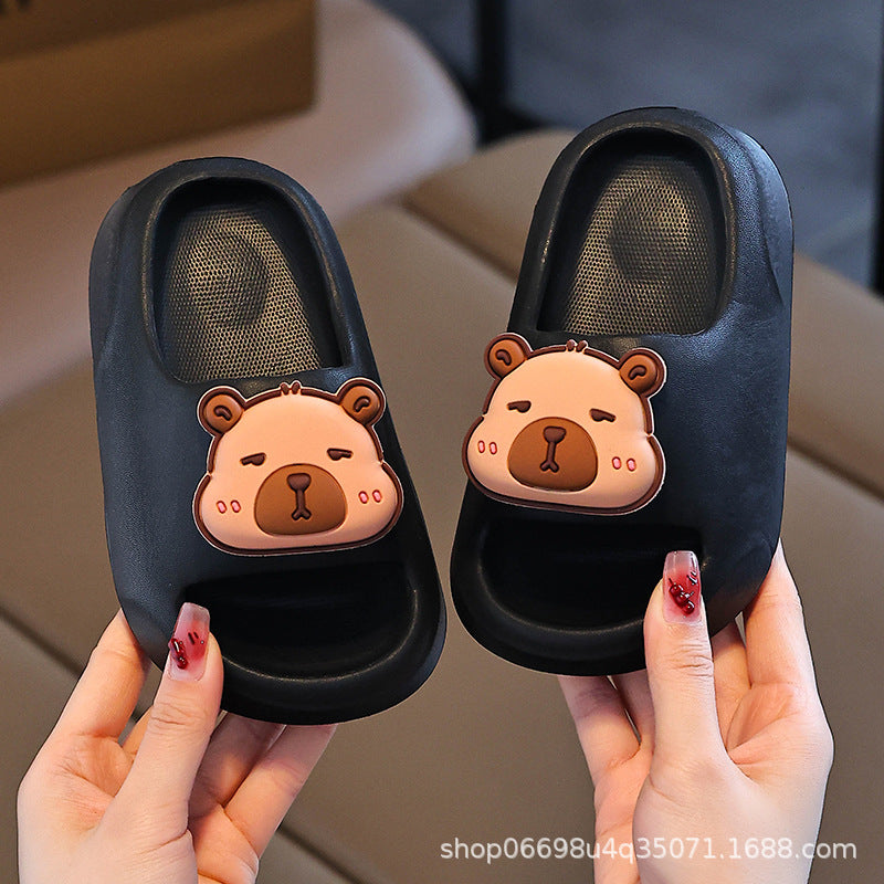 EVA slippers capybara summer bath girls baby home sandals slippers children middle and small children soft