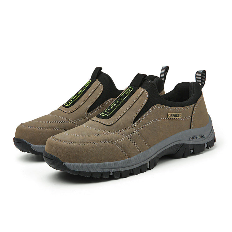Spring and Autumn New Outdoor Leisure Sports Walking Shoes for the Elderly Men's Plus Size Mountaineering Running Shoes Trendy and Fashionable Cross-border