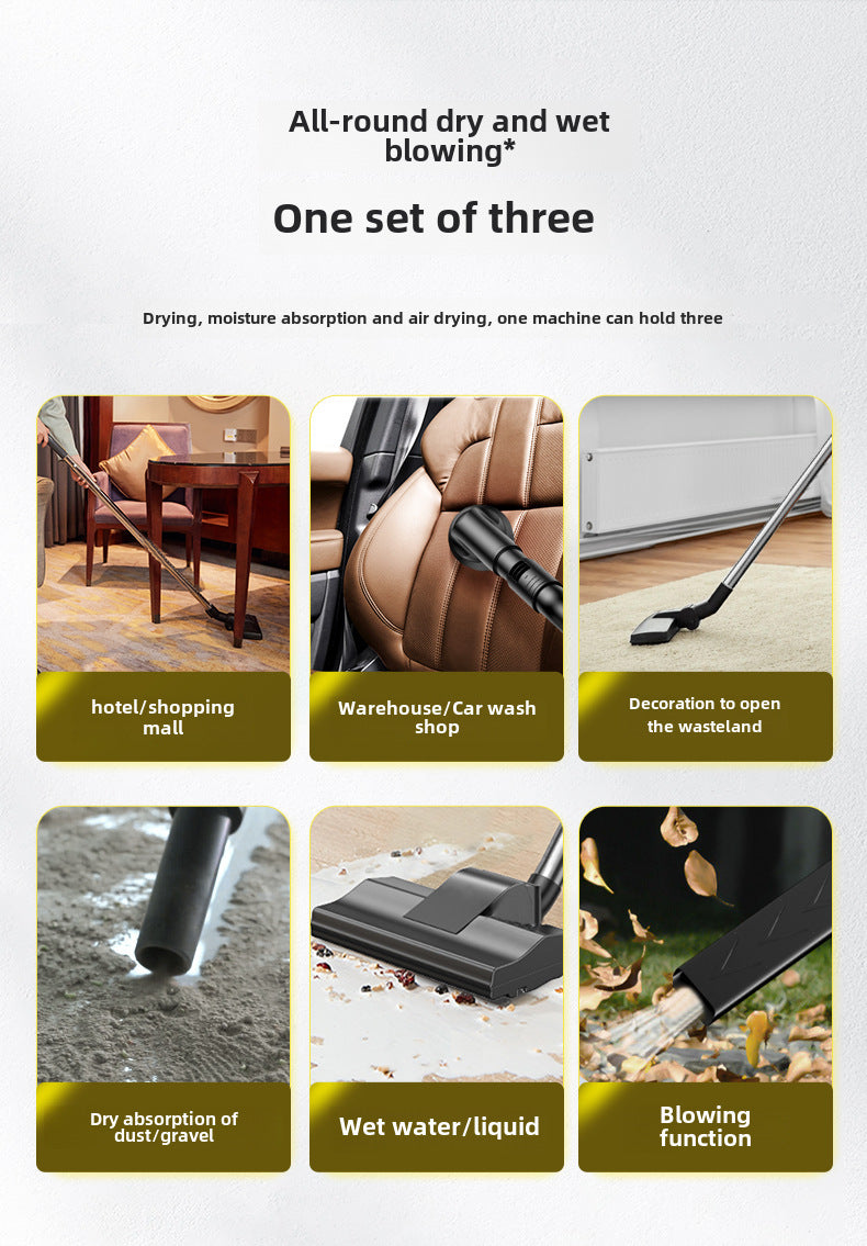 Factory direct supply household large suction power wet and dry vacuum cleaner car beauty sewing cleaning industrial vacuum cleaner wholesale