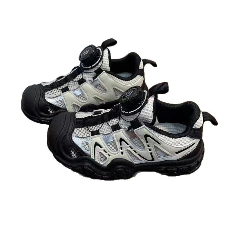 Boys' Sneakers 2025 Summer New Children's Single Mesh Breathable Daddy Shoes Non-Slip Soft Sole Girls' Casual Shoes