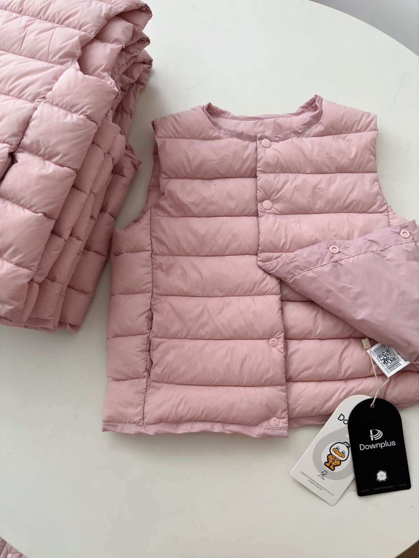 Autumn and winter new 90 white duck safety down children's down vest light and thin small and medium-sized boys and girls liner vest