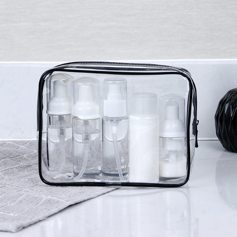 New Cosmetic Bag Wholesale Large Capacity Simple Portable Toiletry Bag Dry and Wet Separation Travel Storage Bag Transparent Waterproof