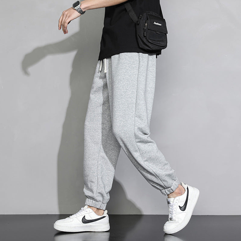 Gray sweatpants tide brand straight leg loose summer drape thin athleisure long pants men's dating spot wholesale