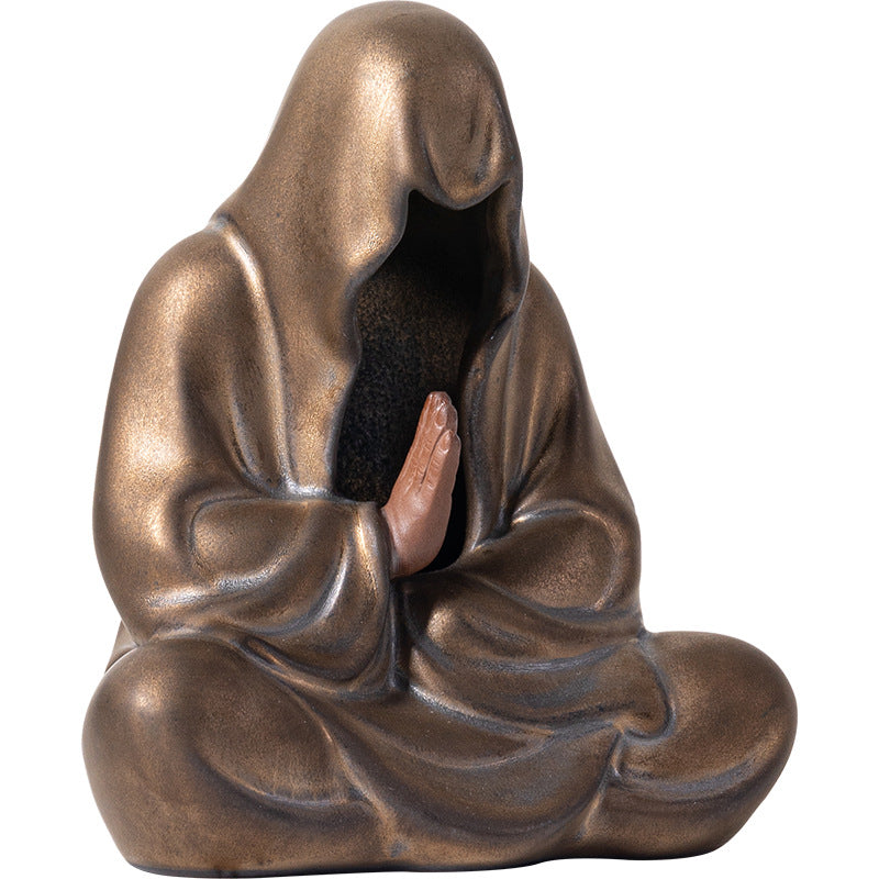 Chinese Zen ceramics, figure crafts, phaseless ornaments, home tea room, tea table decorations, landscaping
