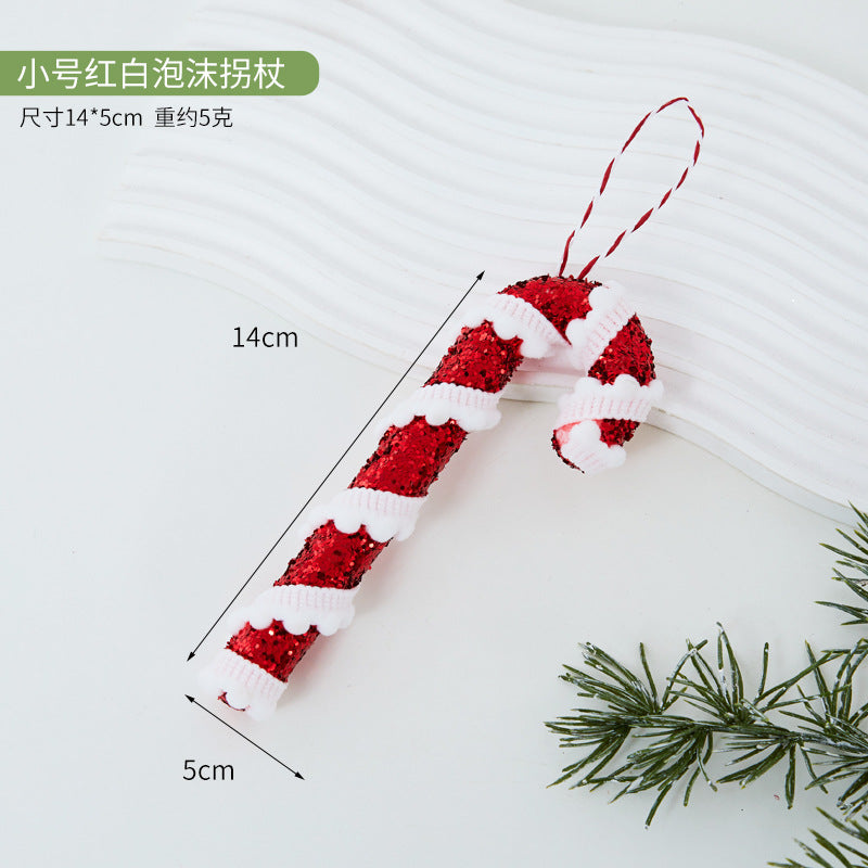 Christmas ornaments, bubble candy cane, red and white christmas tree, creative gifts, hotel mall window decoration pendants