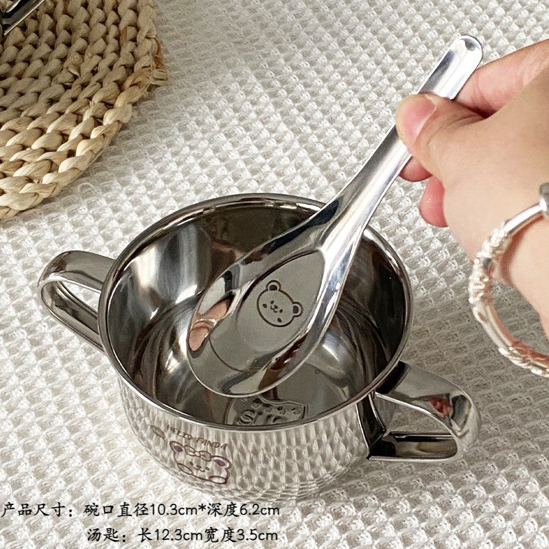Stainless Steel Children's Bowl With Handle