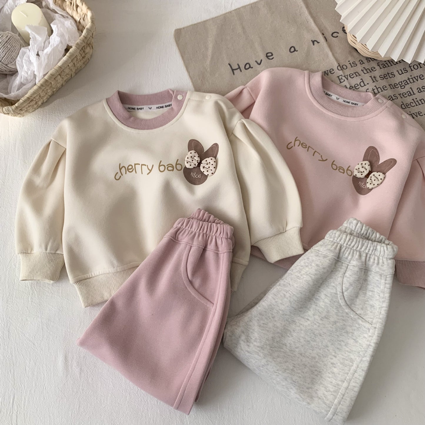 Baby outing clothes Korean baseball uniform set baby sweatshirt autumn clothes spring autumn girls children's children's clothes