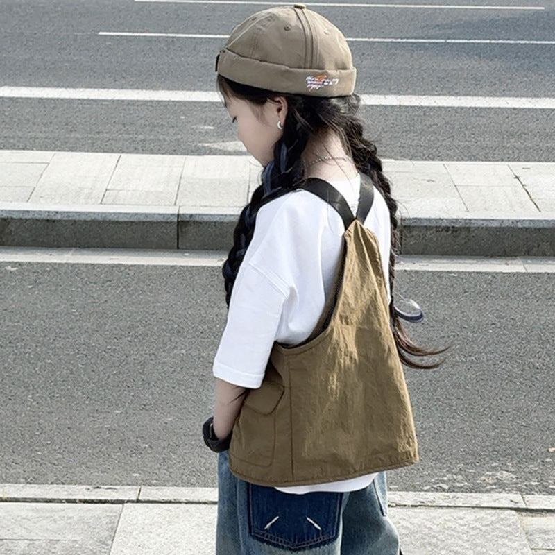 Children's mountain outdoor cargo vest 2025 summer new children's clothing thin men's and women's vest jacket