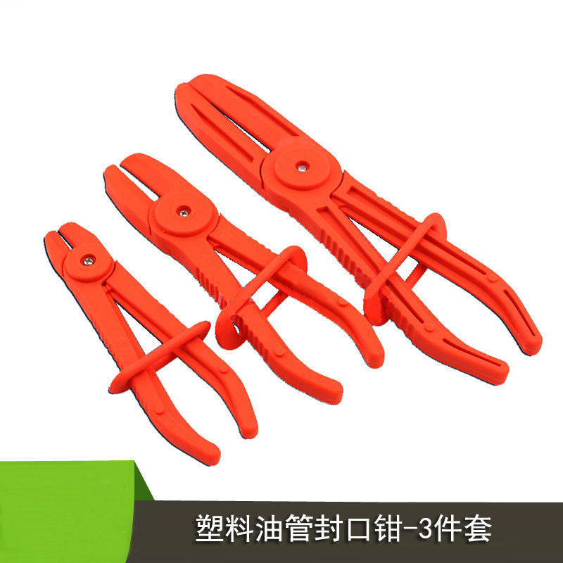 3 Piece Set of Plastic Tubing Cut-off Pliers, Tubing Sealing Pliers, Auto Repair Plastic Pliers, Auto Tubing Clamp Tools, General