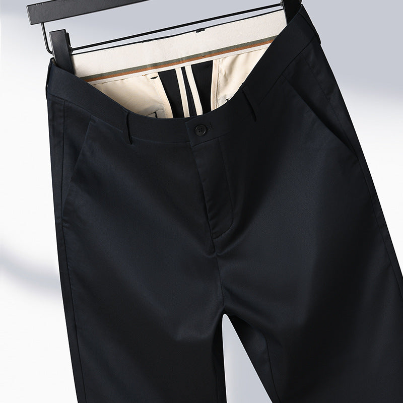 High Quality Summer Tencel Lyocell Casual Pants Men's Thin Straight Leg Trousers Men's New Business Dress Pants