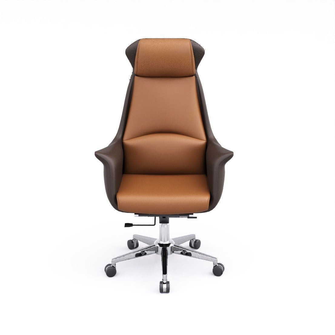 Light luxury boss chair, home ergonomic chair, leather seat, comfortable to sit for a long time, not tired, reclining computer office chair