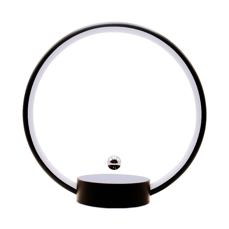 Magnetic levitation ring light, home intelligent creative ornaments, high-end bedroom night light, black technology gifts