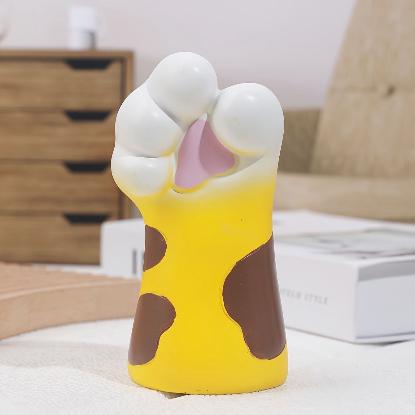 Creative vase cat paw ornament cute desktop living room home entryway TV cabinet office flower arranger decoration