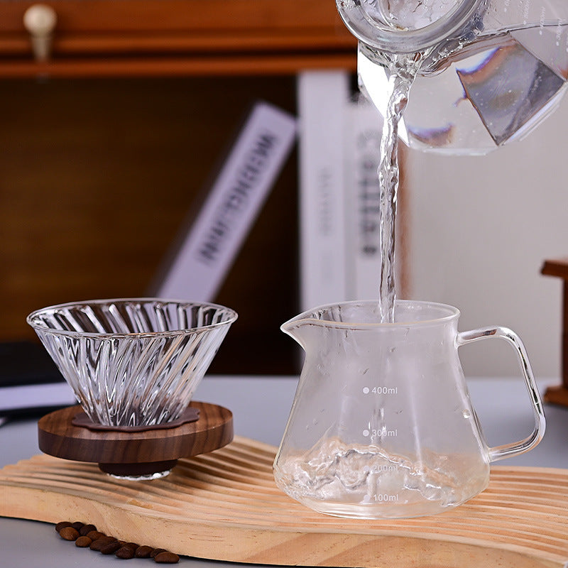 Glass Coffee Filter Sharing Pot Hand Pour Coffee Maker Set Drip Glass Filter Brewing Utensile