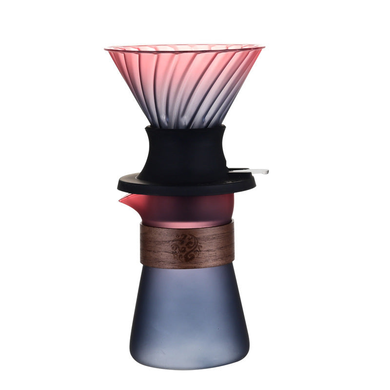 V60 Coffee Filter Cup Hand Pour Coffee Sharing Pot Set Coffee Glass Drip Filter Cup Hanging Ear Coffee Cup Smart Cup