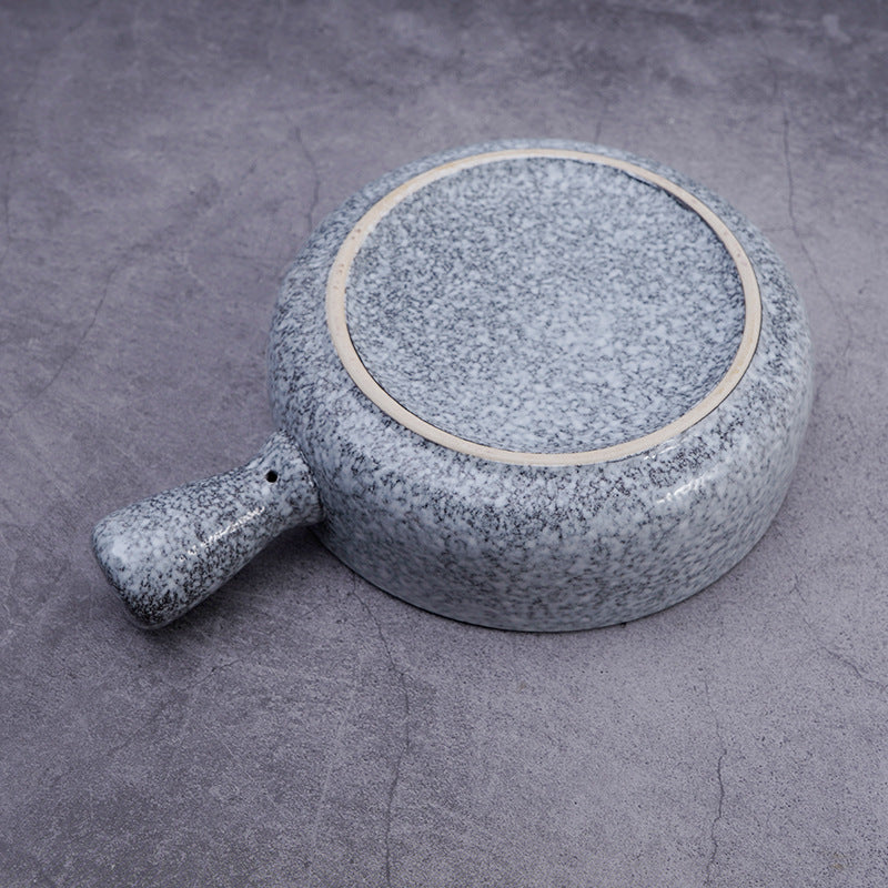 Cross-border direct supply Japanese ceramic baked rice bowl ramen baking bowl with handle baking bowl home restaurant fruit salad bowl