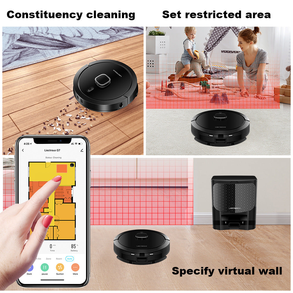 New product: German LIECTROUX Sweeping Robot G7 Laser Planning + Automatic Dust Collection, Household Intelligent Sweeping, Mopping and Suction