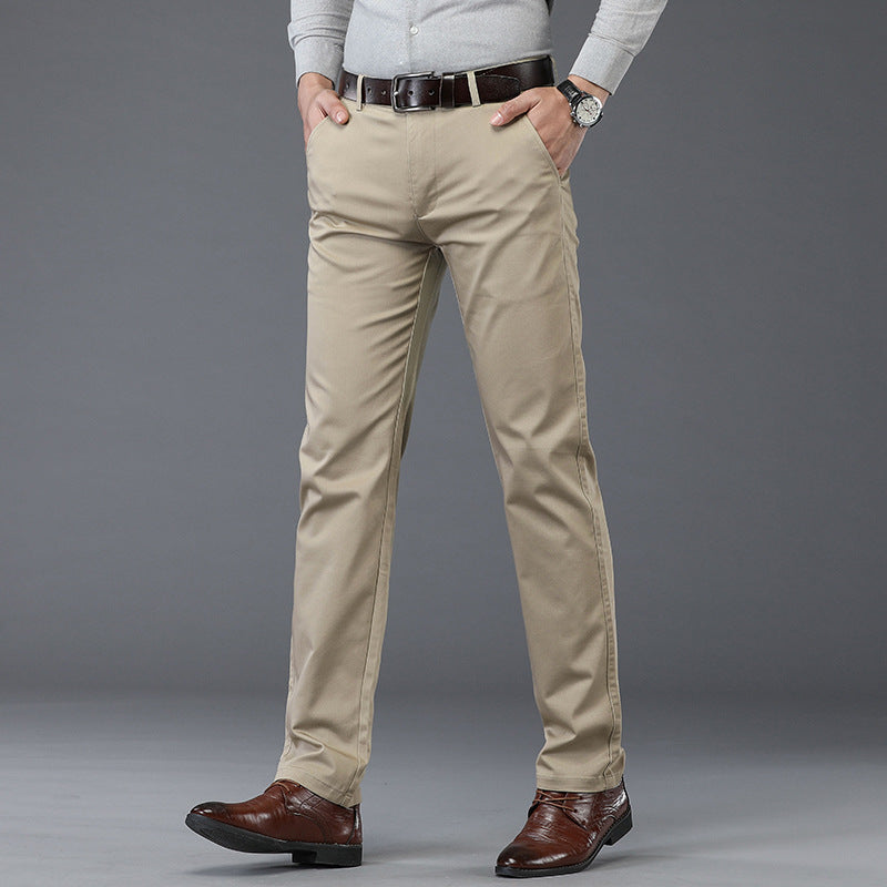 2025 Fall/Winter New Men's Slacks Business Men's Middle-Aged Dad Pants Loose Straight Men's Pants for Work