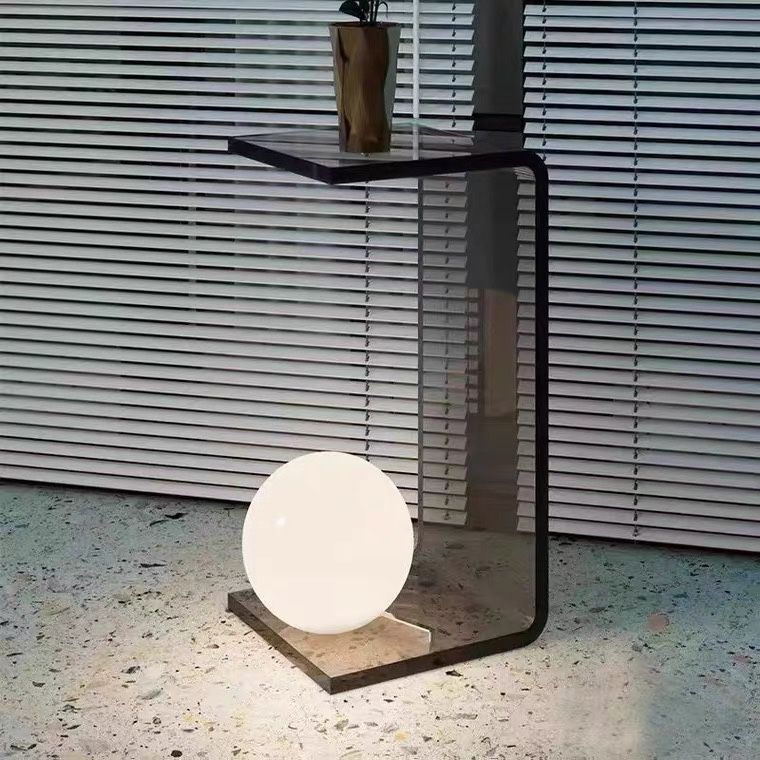 Light luxury acrylic side table sofa small side table simple living room net red bay window coffee table Nordic bedroom transparent corner table