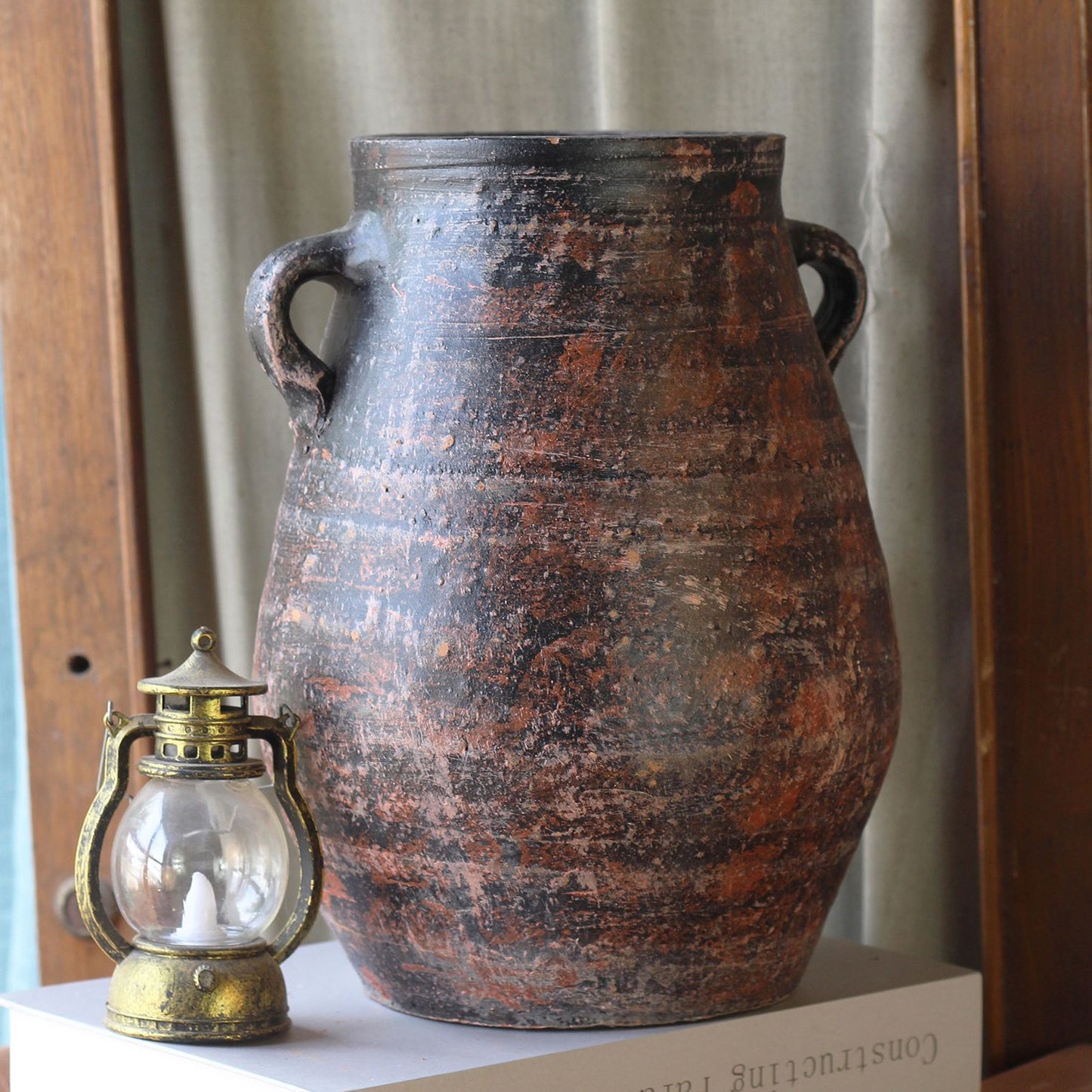 Ceramic vase, wabi-sabi style, dried flower arrangement, handmade vintage stoneware arrangement, vase, home, hotel, B&B, antique vase