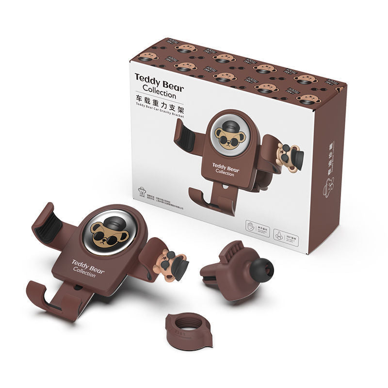fYl Teddy Car Mobile Phone Holder Car Decoration Supplies Daquan Car Air Outlet Fixed Support Guide