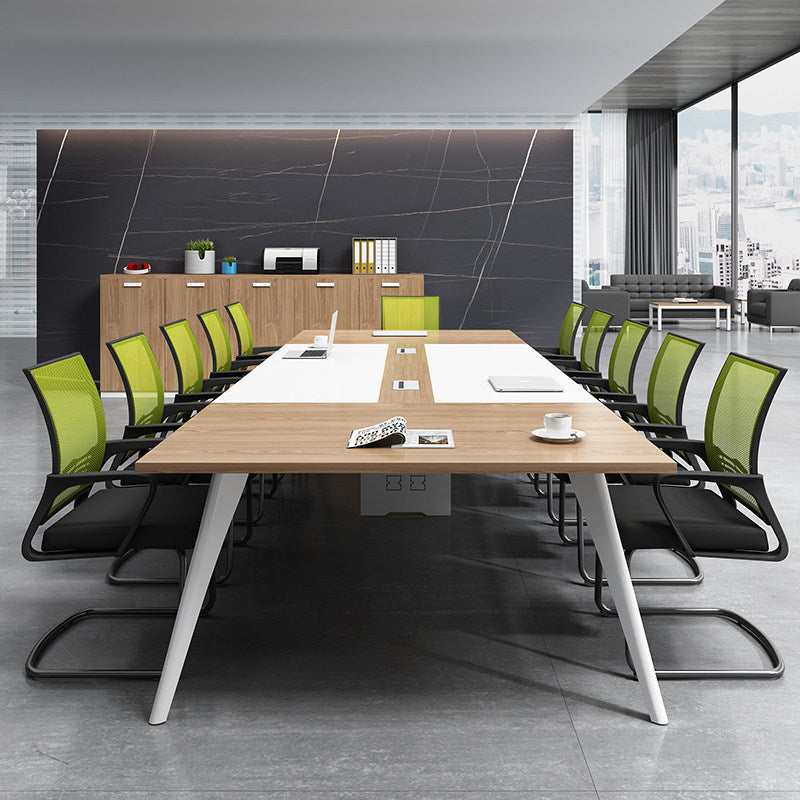 Conference table, long table, simple modern simple desk, training reception and negotiation room, long horseshoe table and chair combination