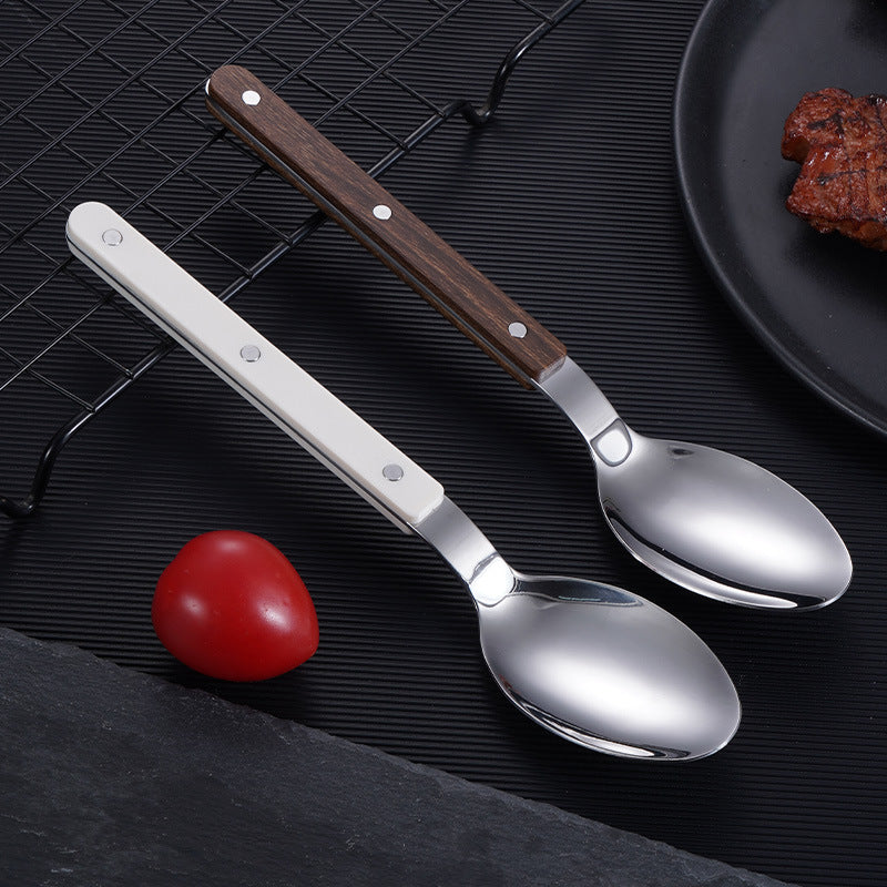 New stainless steel cutlery cutlery cutlery home kitchen hotel western restaurant steak knife clamp handle cutlery set wholesale