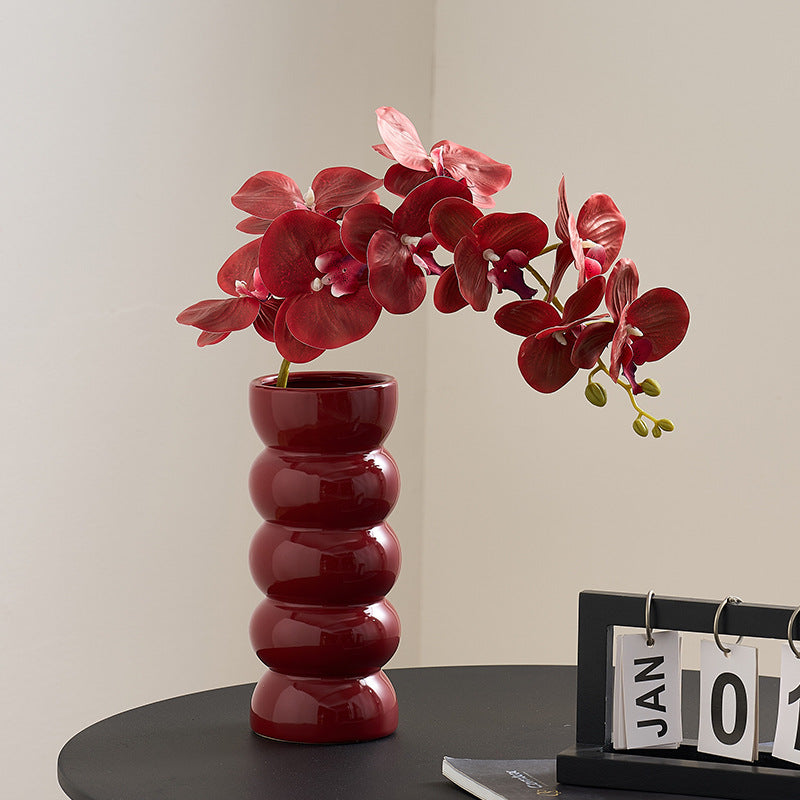Medieval style vase Nordic ins new house ceramic simple fashion art flower vase designer decorative ornaments
