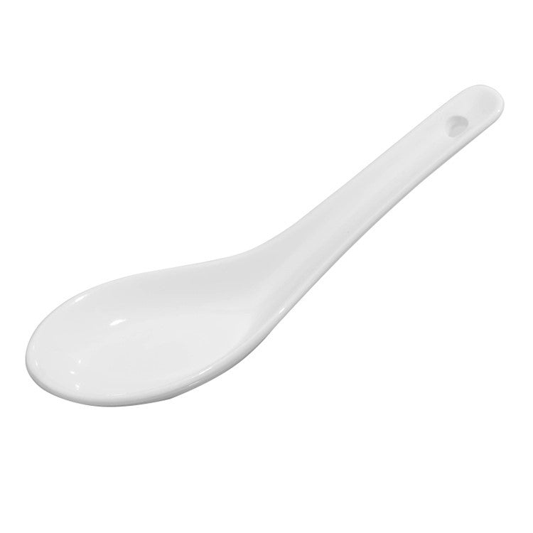 Ceramic small spoon pure white three bends 0140 tablespoons spoon hotel restaurant stall bone china soup spoon factory direct sale