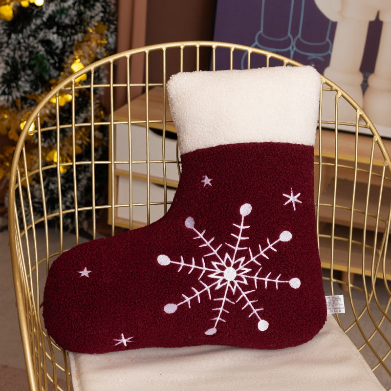 Cross-border Christmas igloo snowflake wreath candy plush pillow festive atmosphere decoration ornament gift cushion hug