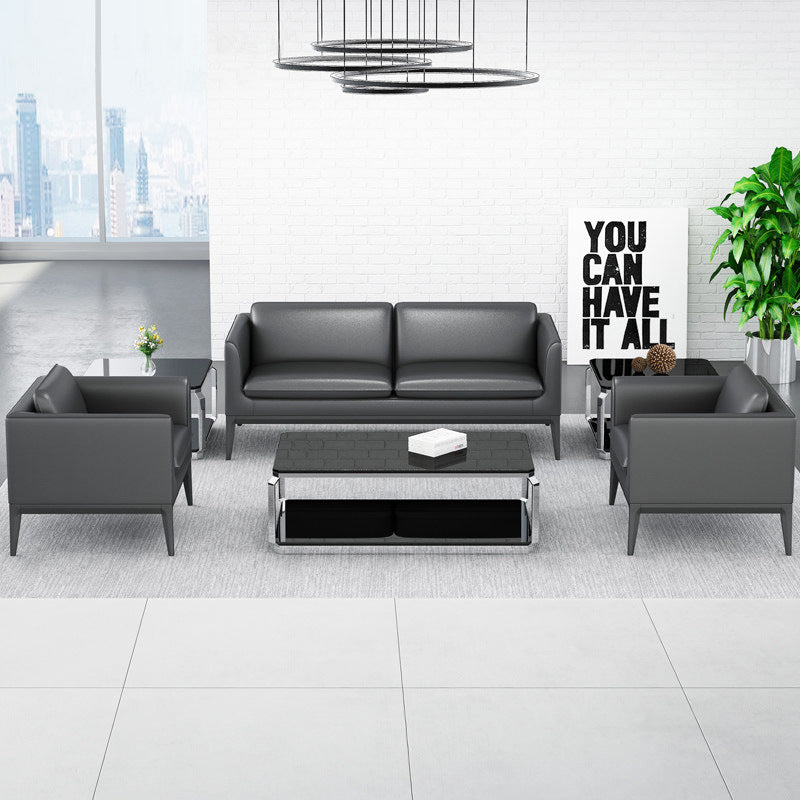 Office sofa simple modern living area negotiation double reception business office sofa coffee table combination set