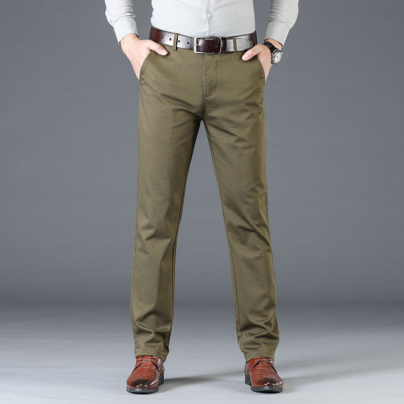 2025 Fall/Winter New Men's Slacks Business Men's Middle-Aged Dad Pants Loose Straight Men's Pants for Work