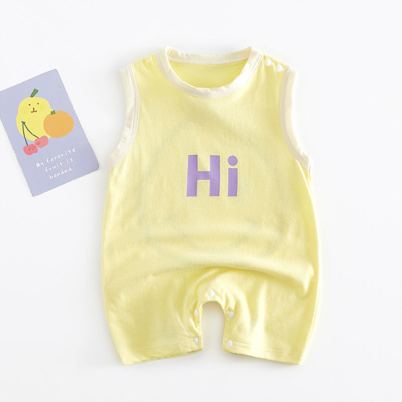 25 new baby clothes baby summer sleeveless vest crawler jersey comfortable, breathable, cute wind simple