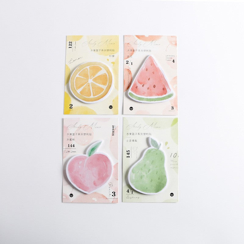 Post-it notes ins style high-quality fruit basket series Leave a message and note N times to post notes