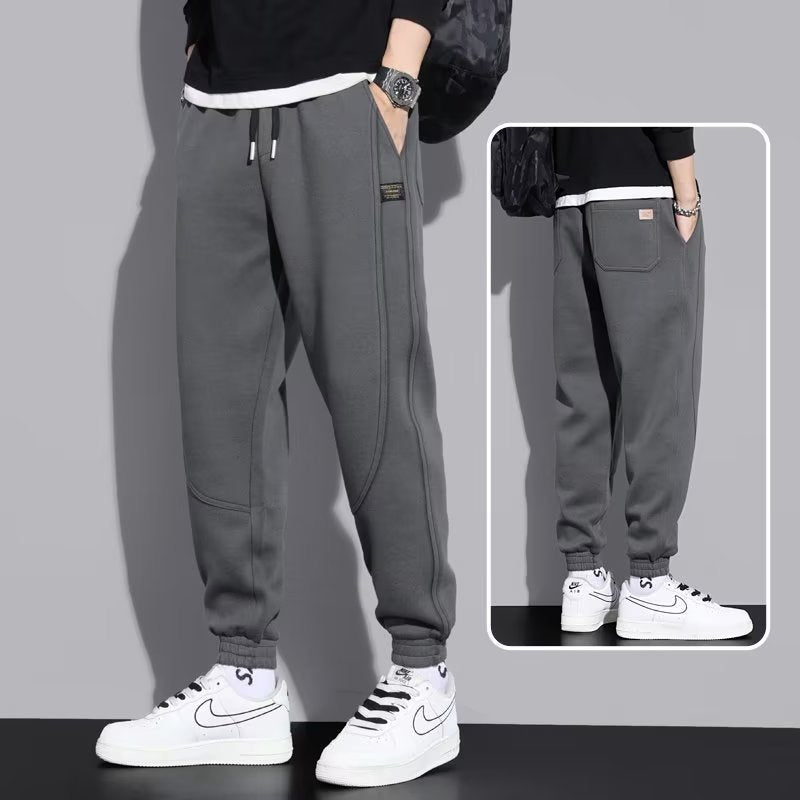 Casual sweatpants, men's spring and autumn loose leggings, autumn drawstring sweatpants, sports leggings, trendy men