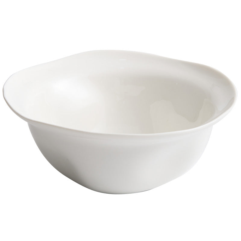 Flowers, boiled sauerkraut, fish, large pots, deep soup bowls, household high-quality tableware, ceramic noodle bowls, rice bowls, single large size
