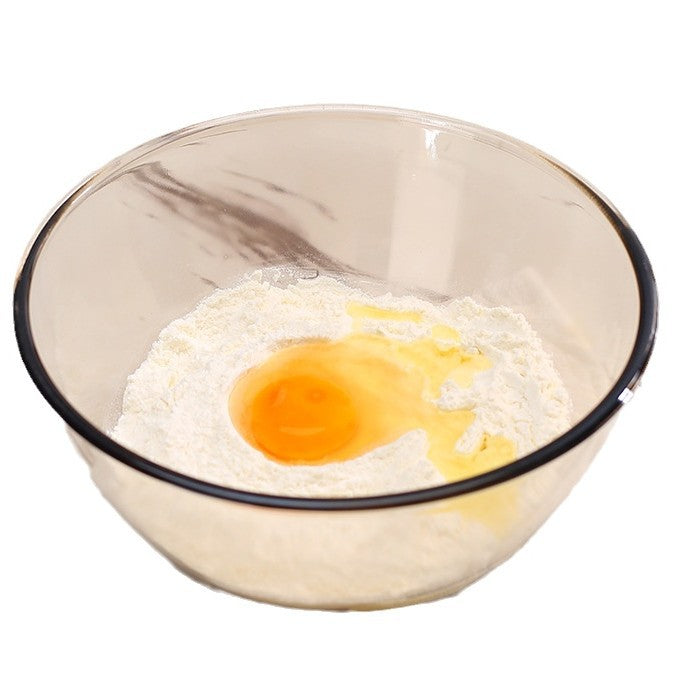 Home Use Clear & Basin Baking Stirring Egg Beating Glass Bowl Cooking Salad Bowl Student Dormitory Large Instant Noodle Bowl
