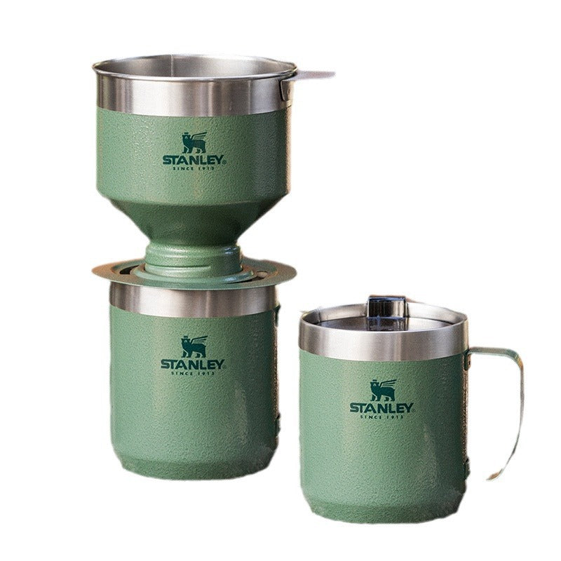 Stanley304 Stainless Steel Outdoor Coffee Maker Appliance Household Insulated Filter Water Cup Filter-free Paper Hand Pour Set