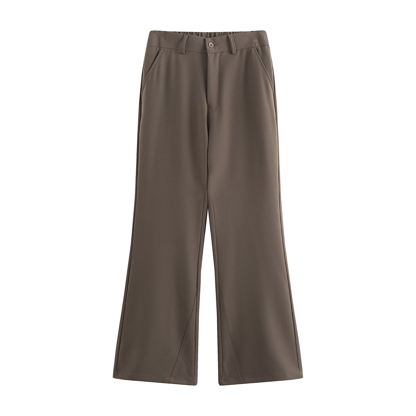 LKTM men's summer black slightly flared trousers, men's vibe, high-quality ice silk, loose draped slacks