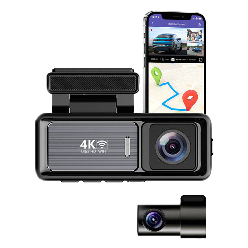New Cross-border 4K Dash Cam HD Dual Lens Infrared Night Vision 3M Car DV Camera Recorder