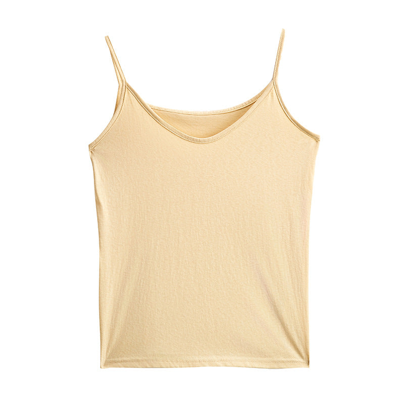 Strictly selected spring and summer loose V-neck camisole small vest women's lazy style versatile base covering pair of breasts sleeveless top